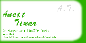 anett timar business card